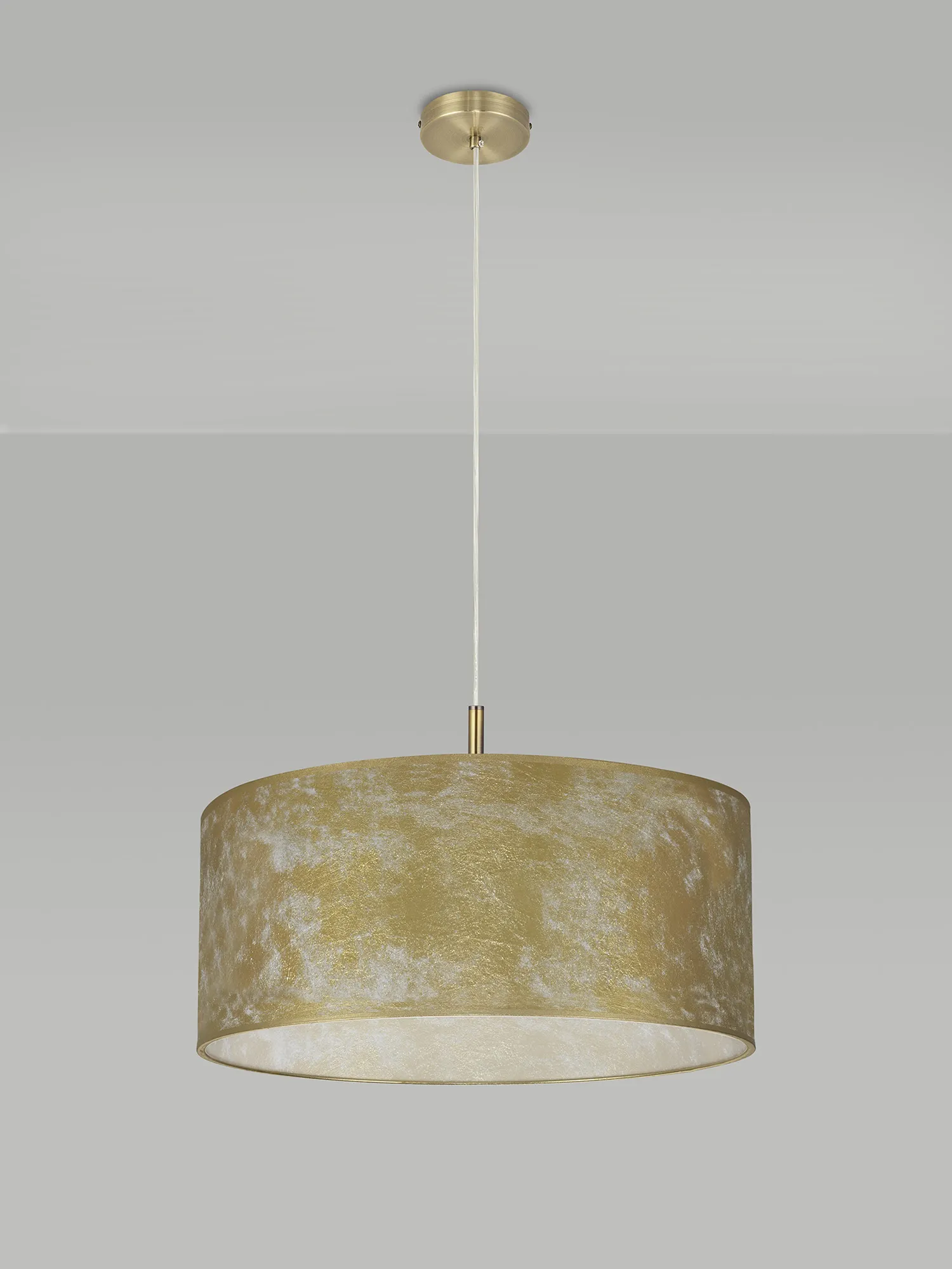 Baymont 60cm 5 Light Pendant Antique Brass; Gold Leaf DK0851  Deco Baymont AB GL